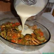 Verduras con pollo y bechamel a la hierbabuena - Paso 9