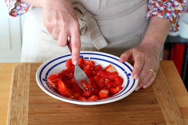 Aplastar las fresas