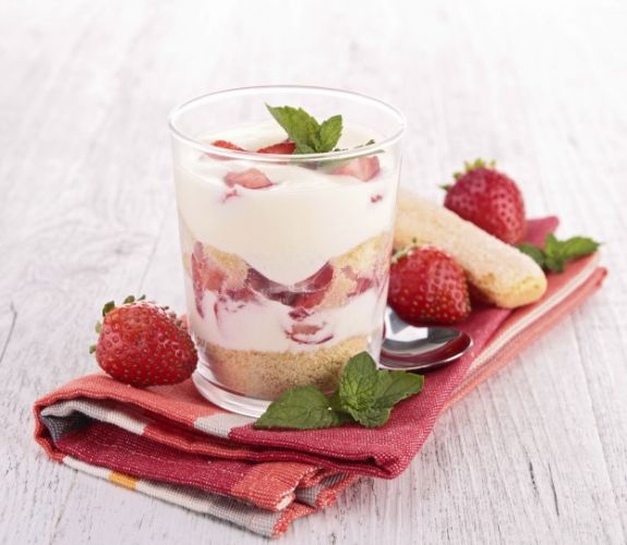 Tiramisú de fresas