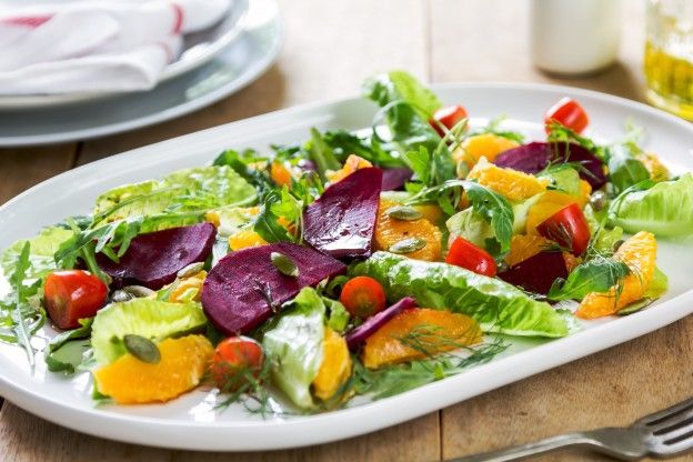 Ensalada de cítricos y berenjena