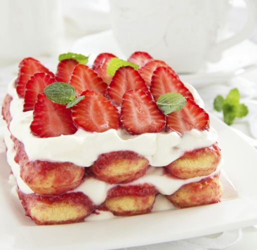 Tiramisú de fresas