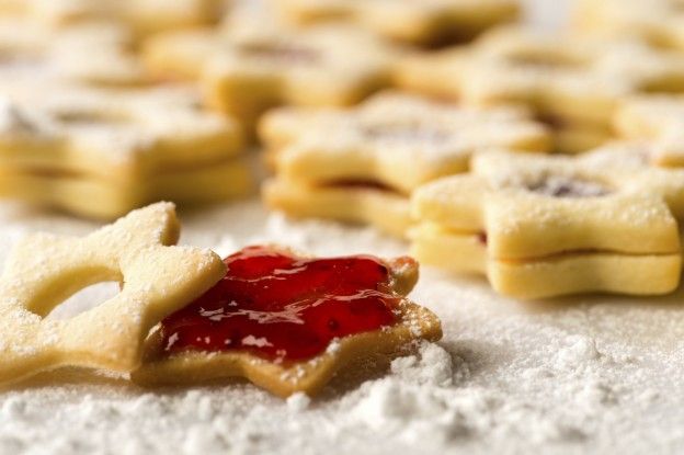 Pastitas con mermelada de fresa