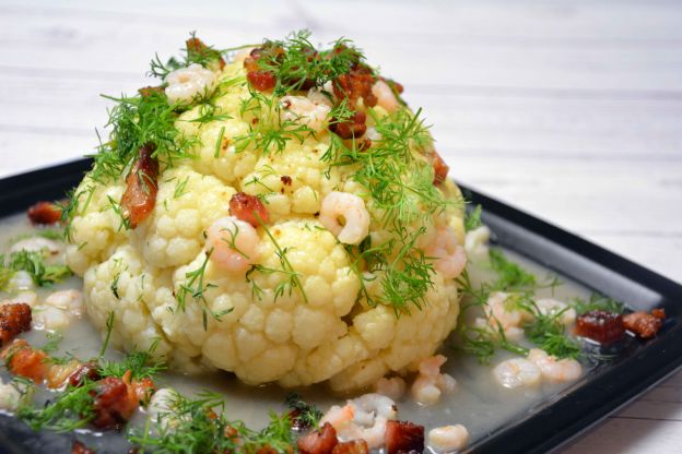 Coliflor con bacalao