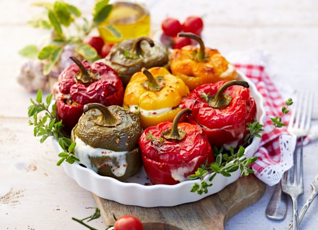 Pimientos rellenos de quinoa