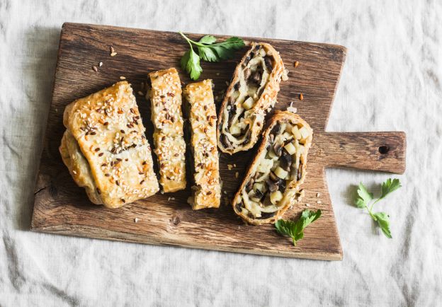 Strudel de patatas y champiñones