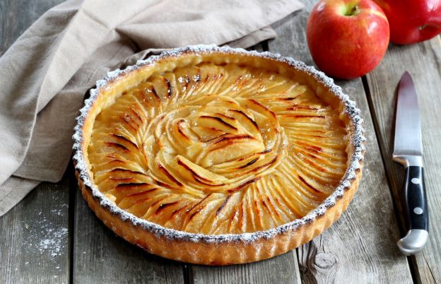 Tarta de manzana en espiral