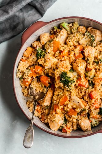 Couscous de pollo y vegetales