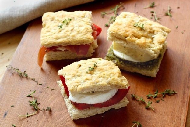 Mini sándwiches de focaccia