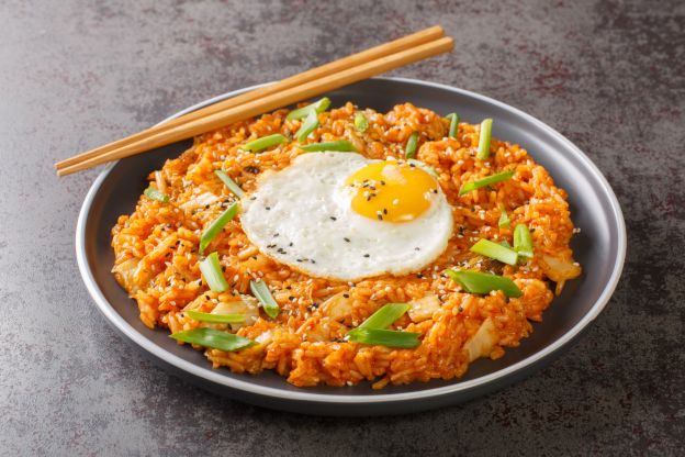 Arroz con kimchi