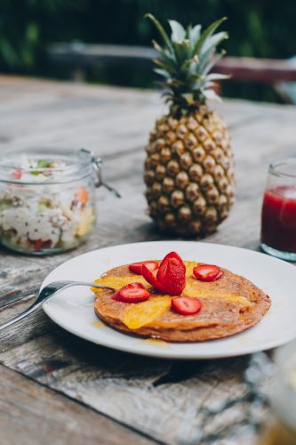 Pancakes con piña