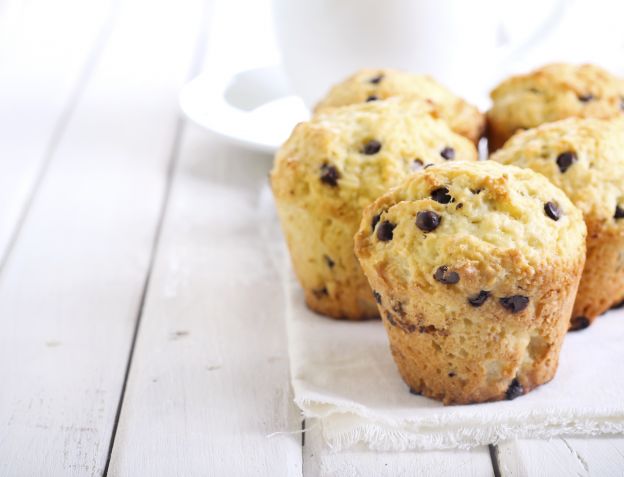 Muffins de maíz con pepitas de chocolate