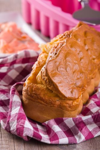 Pastel de salmón y queso Etorki