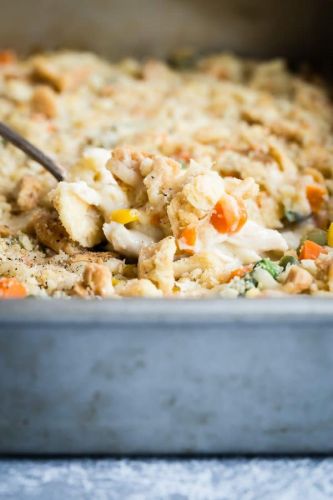 Macarrones con queso y pavo