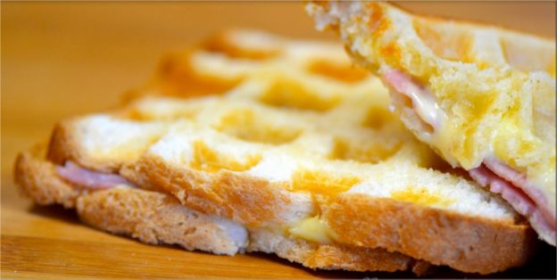 Croque monsieur tipo waffle