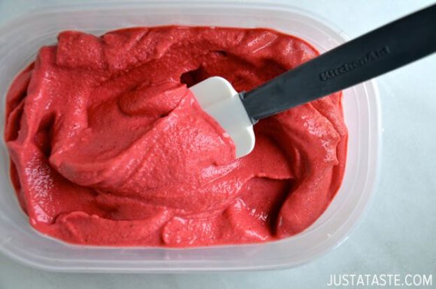 Yogur helado de fresa