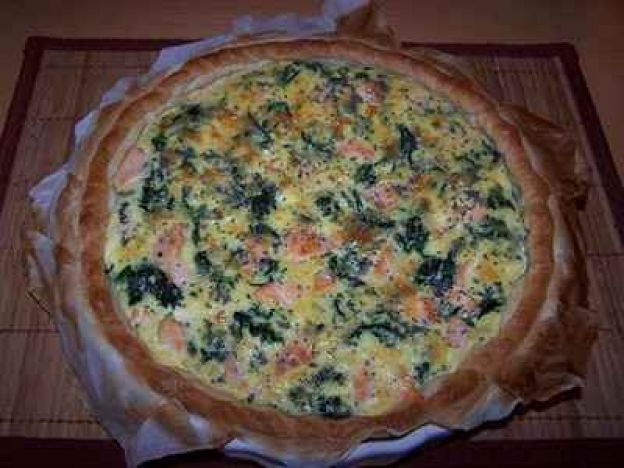 Quiche de salmón con brócoli