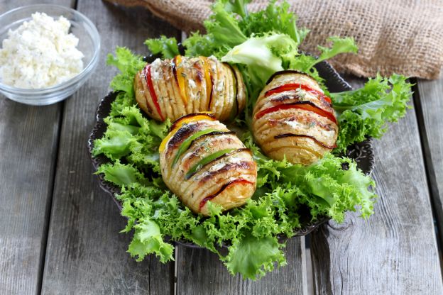 Patatas hasselback