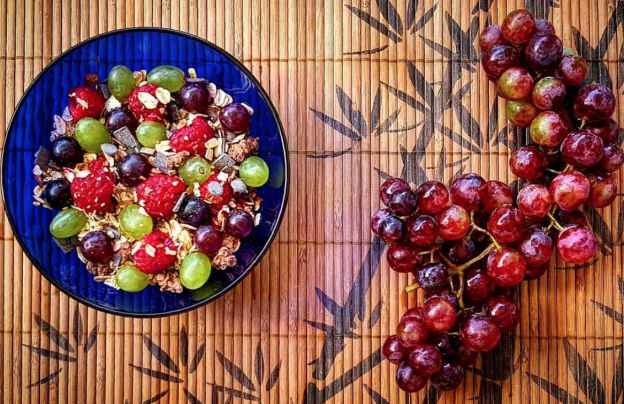 uvas con granola