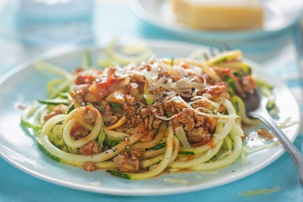 Boloñesa con pasta de calabacín