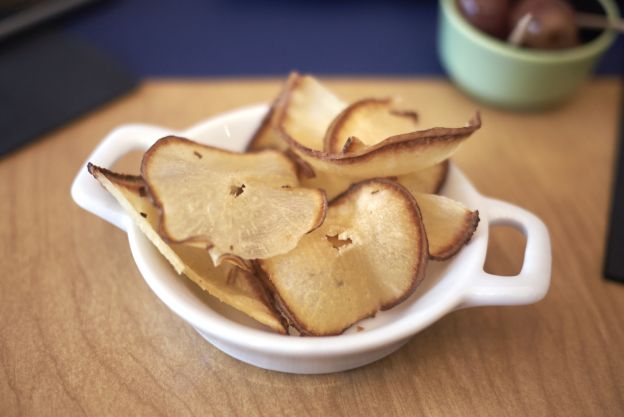 Chips de alcachofas de Jerusalén