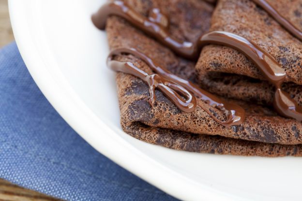 Crepes con masa al chocolate