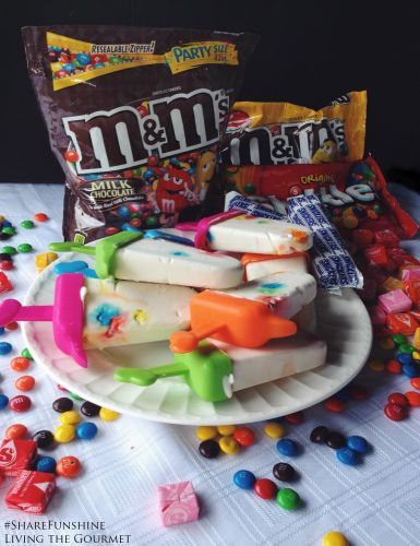 Paletas con M&M's