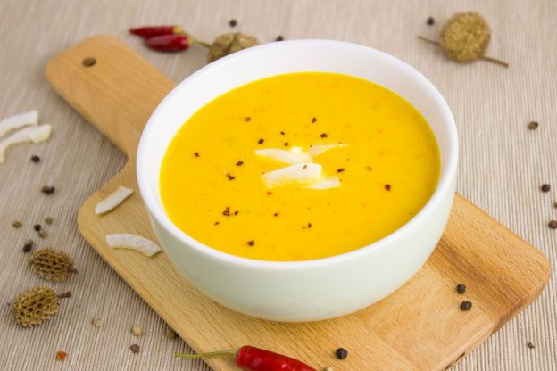 Crema de calabaza con curry