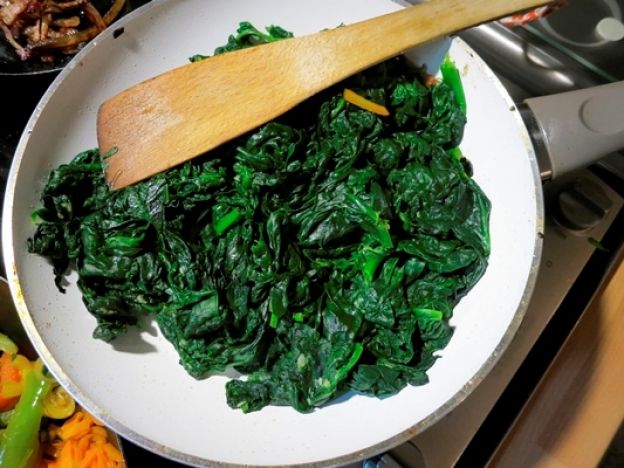 Verduras de hojas verdes al menos una vez al día