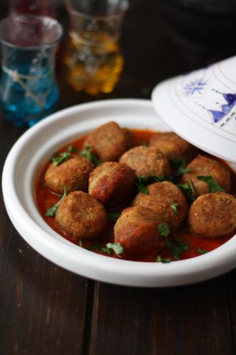 Tajine de albóndigas de lentejas