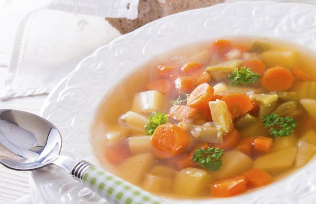 Sopa de jengibre y verduras