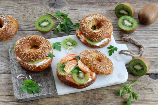 Bagel gourmet de salmón