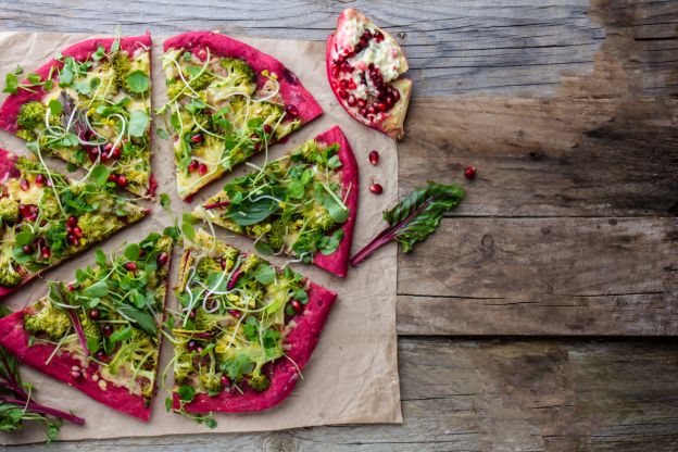 Pizza con base de verduras