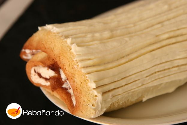 Tronco de Navidad de chocolate blanco