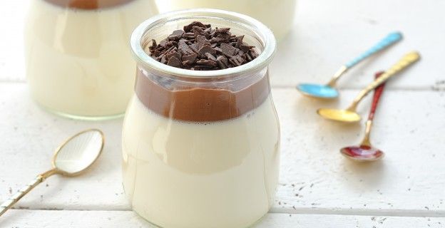 Yogur con crema de chocolate