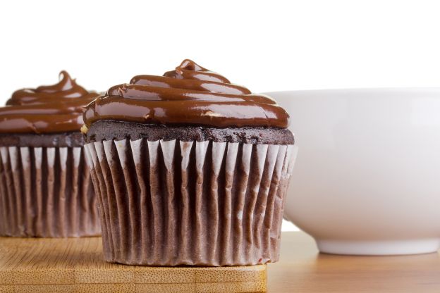 Cupcakes con textura de brownie