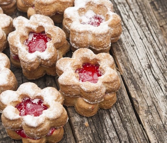 Galletas navideñas con mermelada