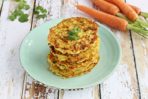 Tortitas de zanahoria y calabacín