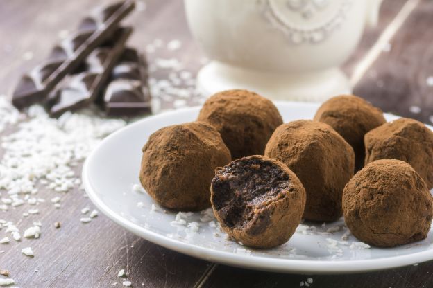 Trufas con coco rallado