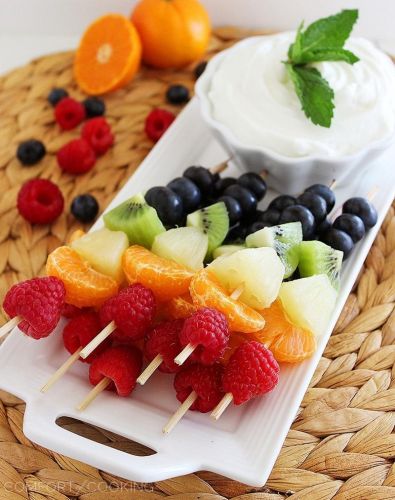 Brochetas de fruta