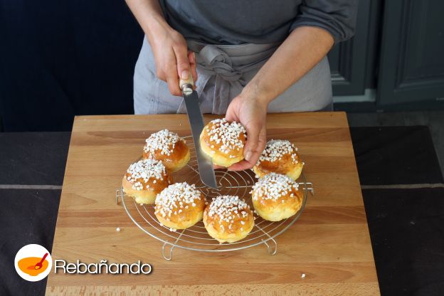 Preparación de las mini tartas tropéziennes