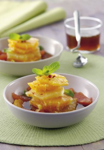 Ensalada de piña y pomelo