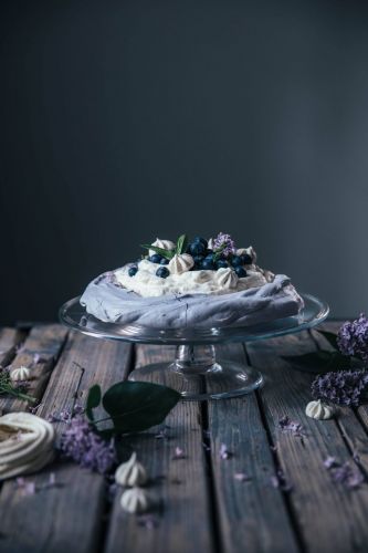 Pavlova de mora azul