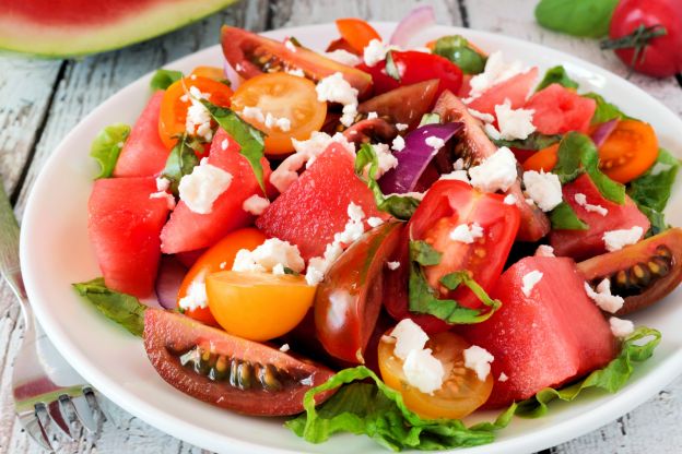 Ensalada de sandía y tomate