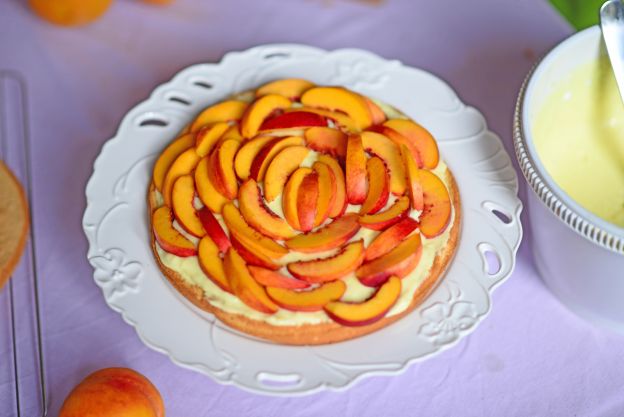 Tarta de melocotón fácil