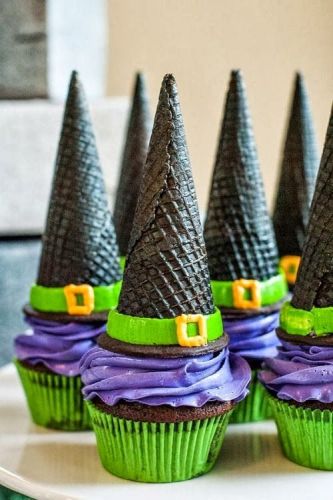 Cupcakes de sombrero de bruja