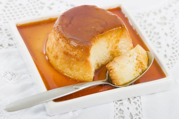 Flan de turrón