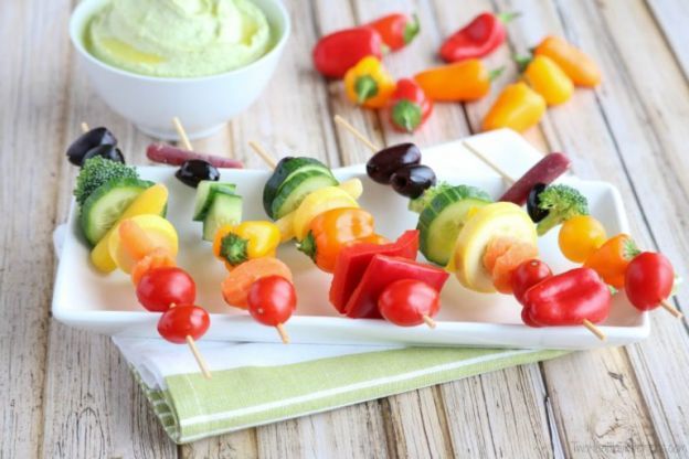 Brochetas arcoiris