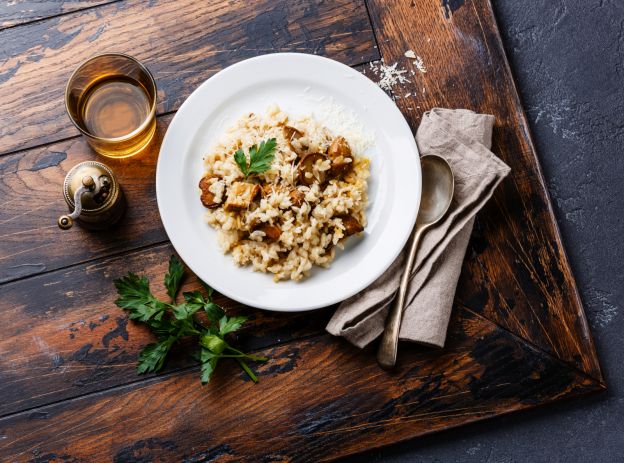 Risotto con hongos porcini secos