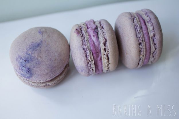 Macarons de mora azul