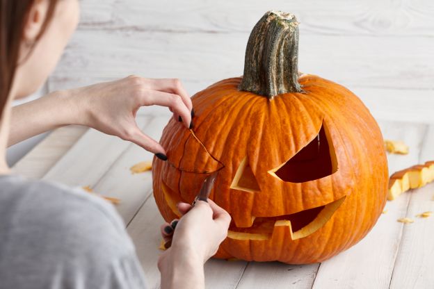 Tradicional calabaza de Halloween